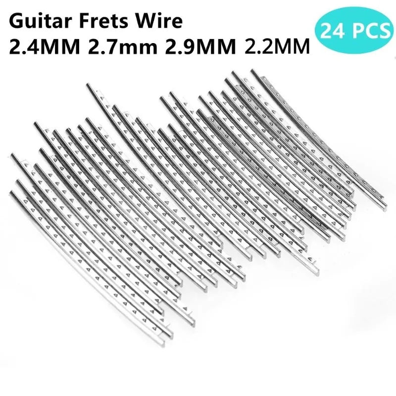 24-Piece Guitar Fret Wire Set — Four Crown Width Options