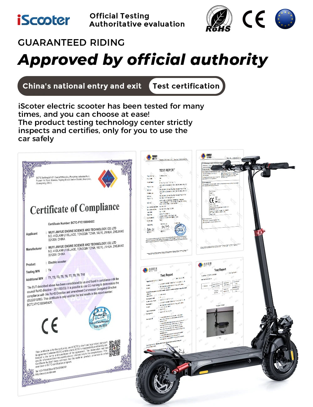 iScooter iX4 Electric Scooter 800W Off‑Road Power