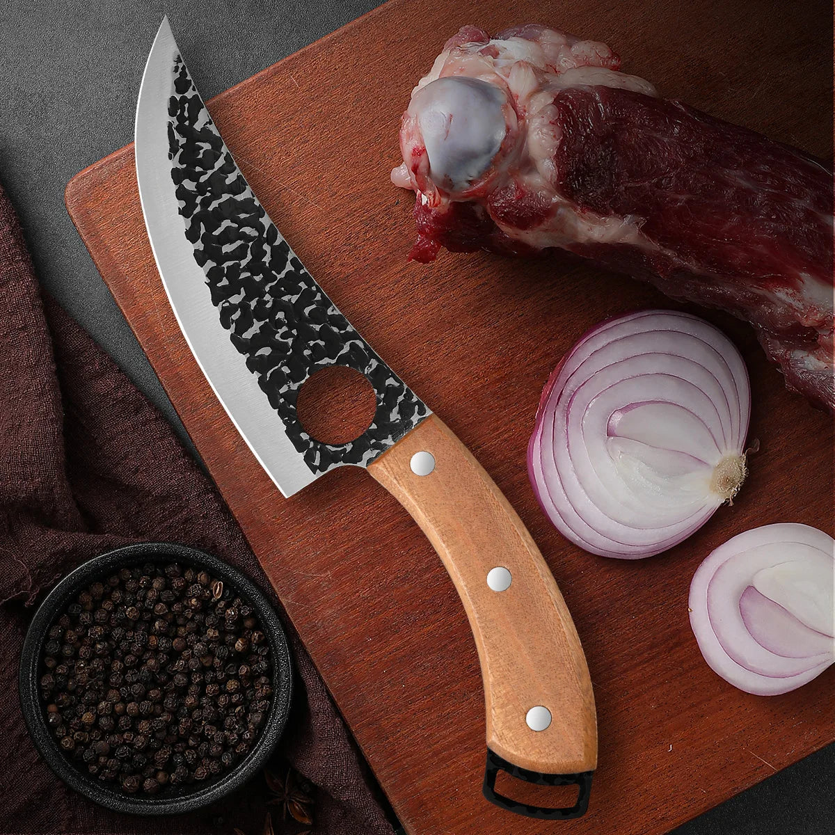 Handmade Forged Kitchen Knife Butcher Knife Boning Knives Meat Cleaver Vegetables Cutter Professional Household Chef Cook Knife