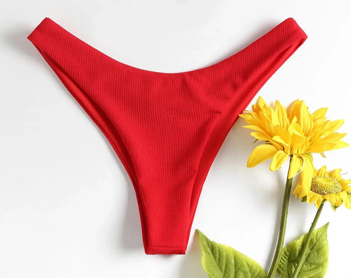 Damska góra lub dół bikini z kokardką - oddzielne części