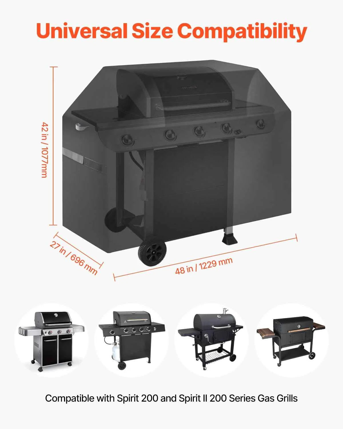 Heavy Duty Waterproof Grill Cover