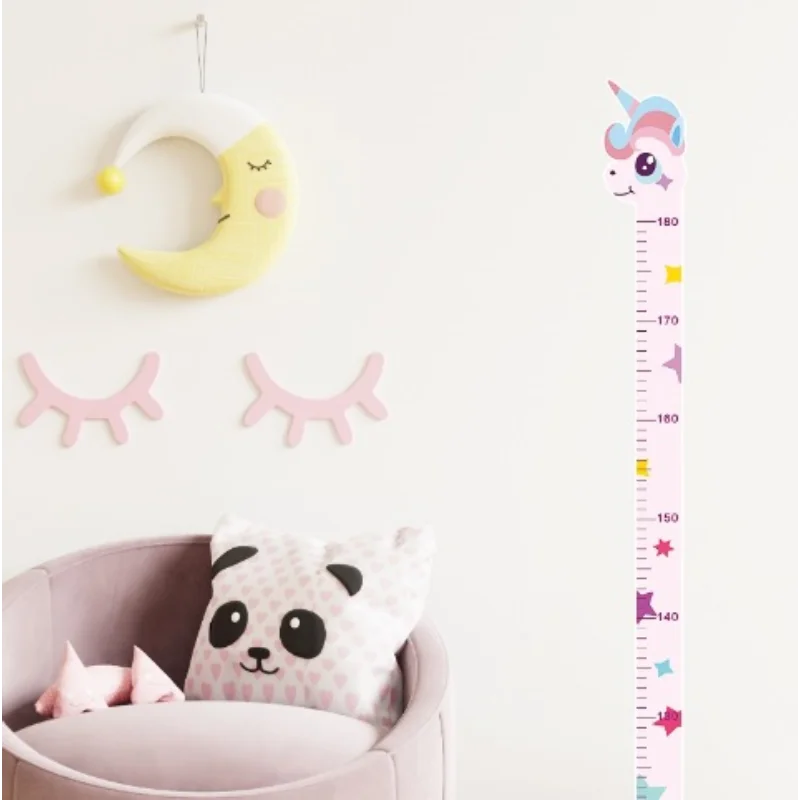 1PC wall sticker measuring instrument ruler for measuring height, cartoon height sticker wallpaper can be removed