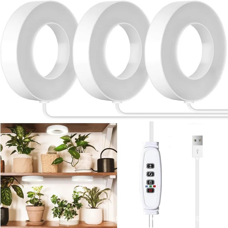 USB Plant Light with Timer, 1-4 Head Options