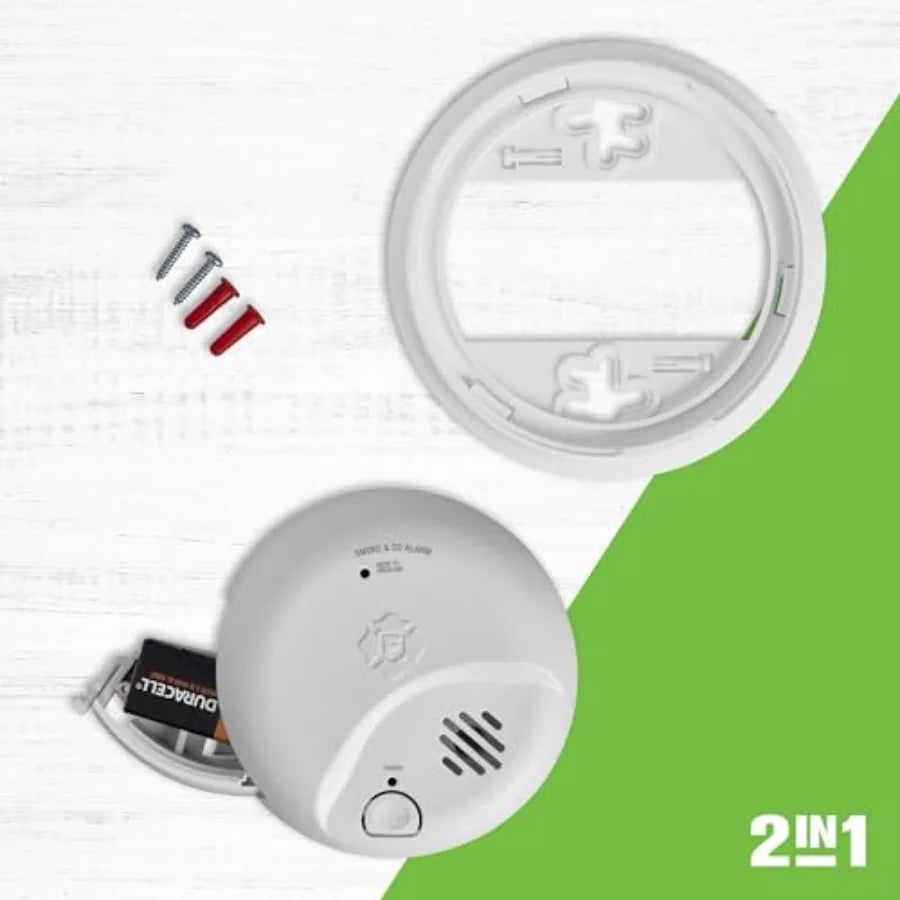 Smoke and Carbon Monoxide Alarm with Test and Silence Button