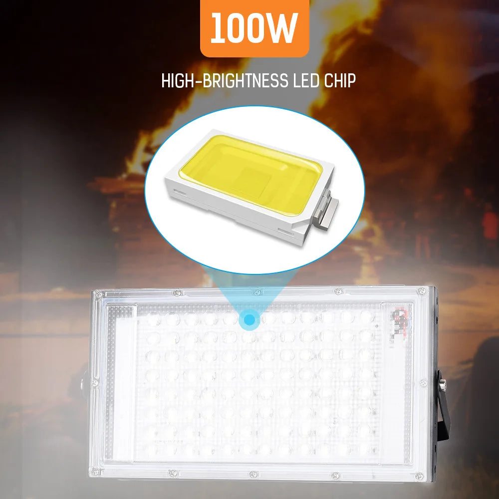 12 V DC LED-projektør med koldt hvidt lys