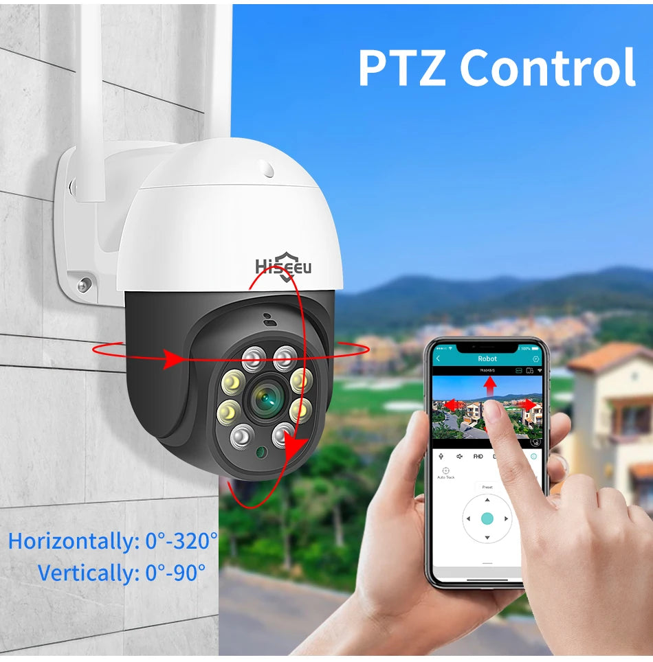 2MP PTZ WiFi Smart Security Camera with Human Detection