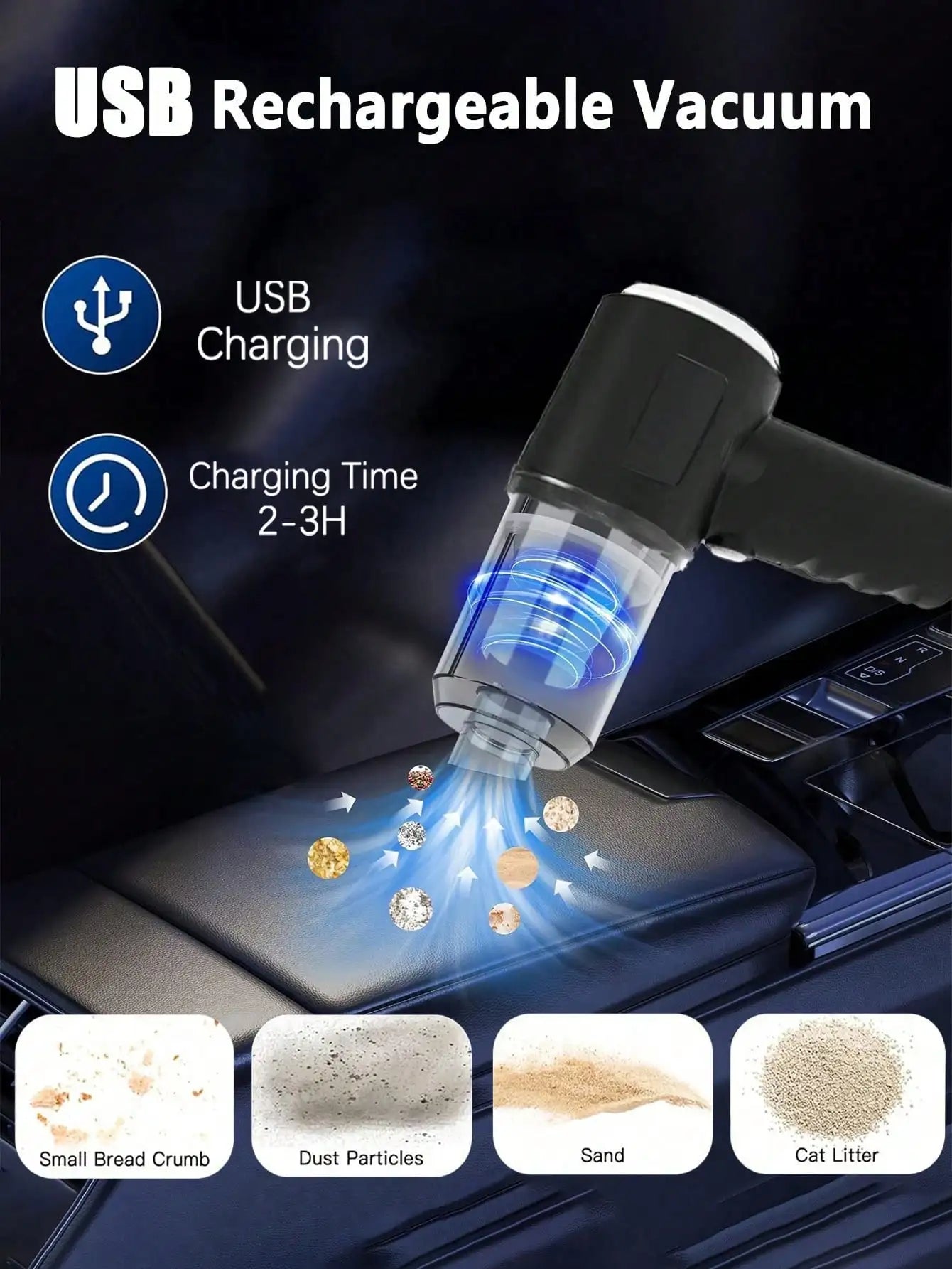 Cordless Handheld Vacuum Cleaner for Car, Home and Pet Hair