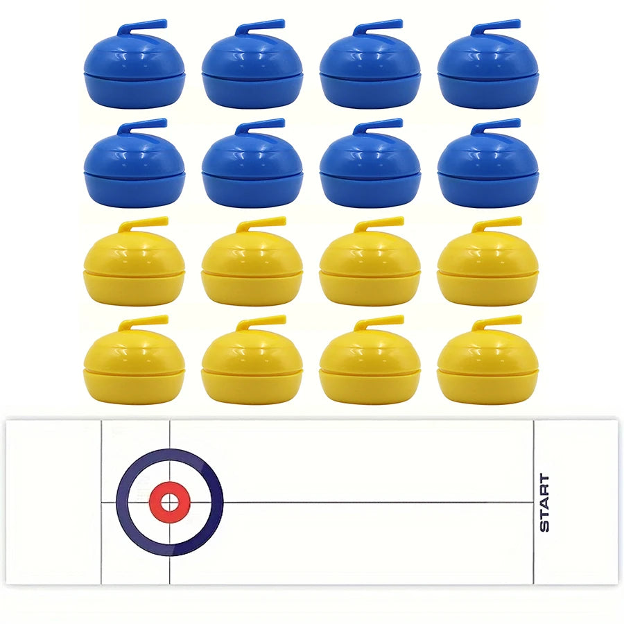 Tafelcurlingspel, opties met acht of zestien stenen