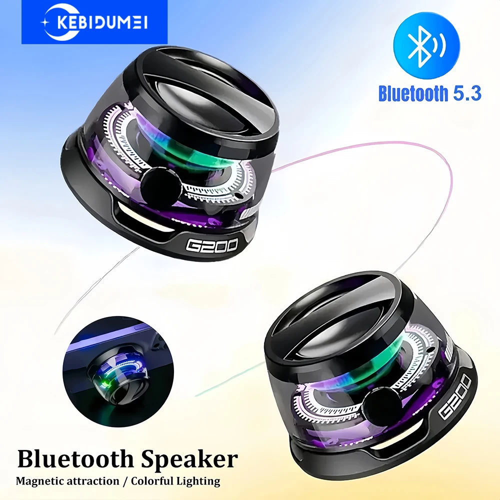 Bluetooth 5.3 Mini Speaker with Magnetic Base and Lanyard