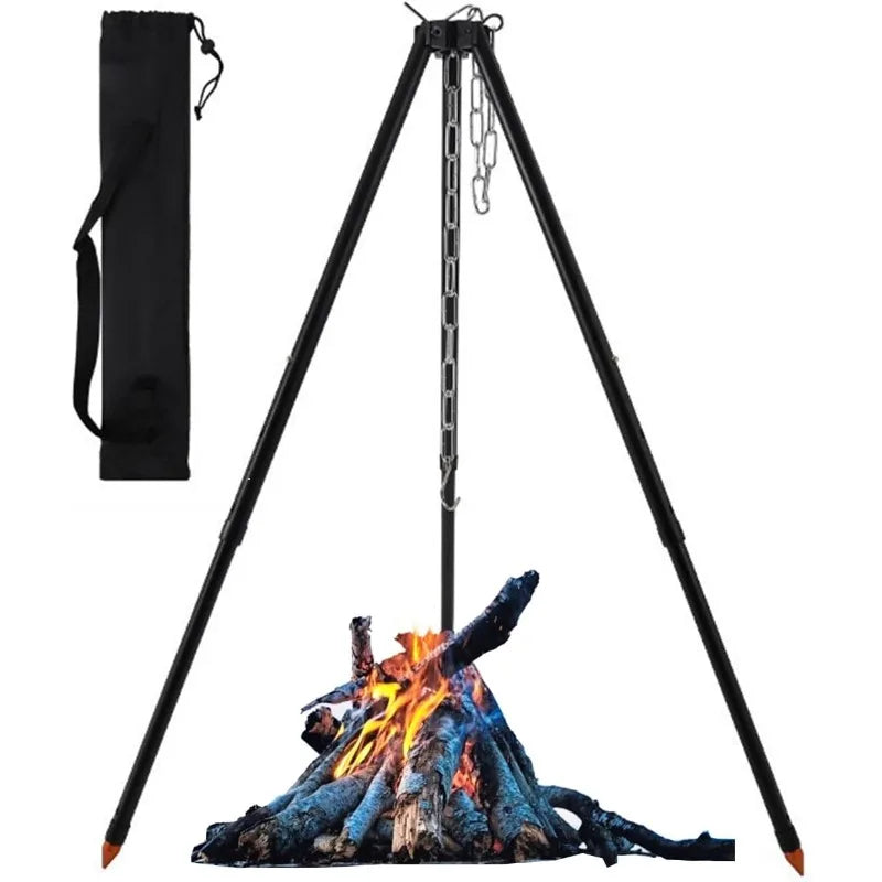 Camping Cooking Tripod with Hanging Chain