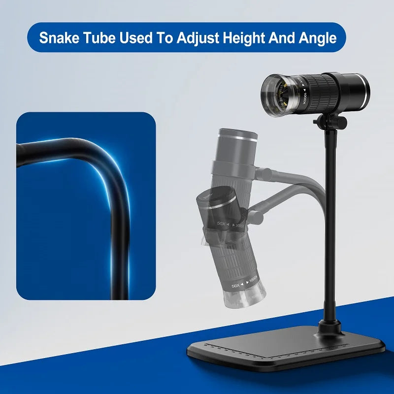 USB Microscope Camera with Adjustable LED Stand