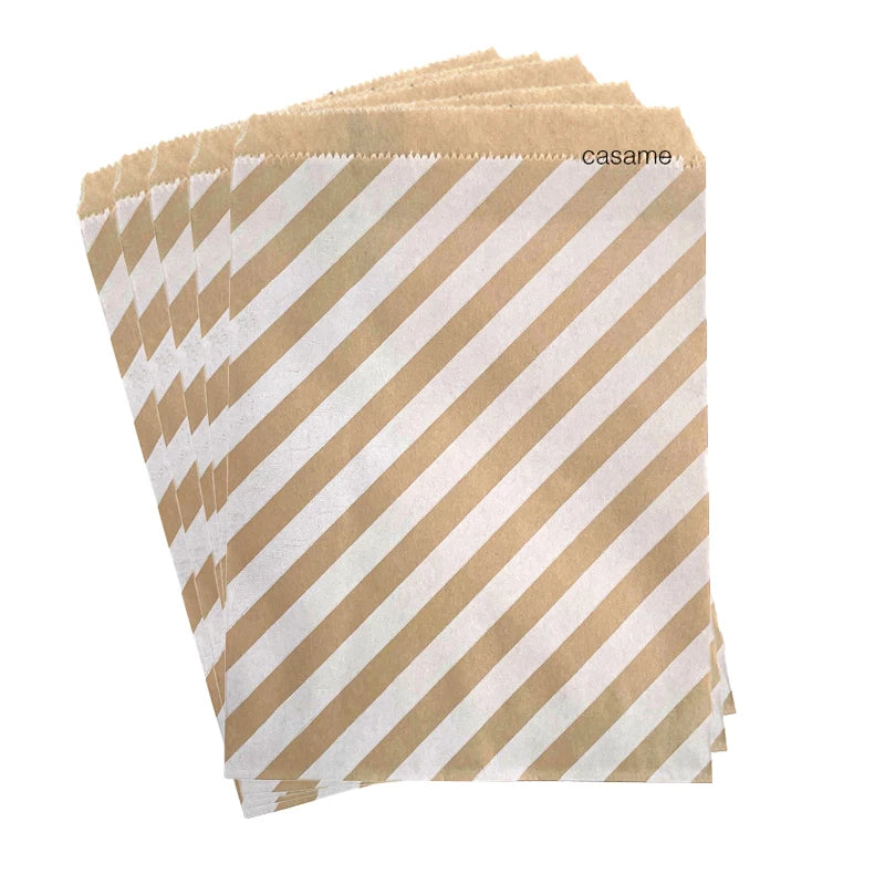 Wave Dot Kraft Paper Candy Bags – 50ks dárkové a balicí sáčky na sladkosti
