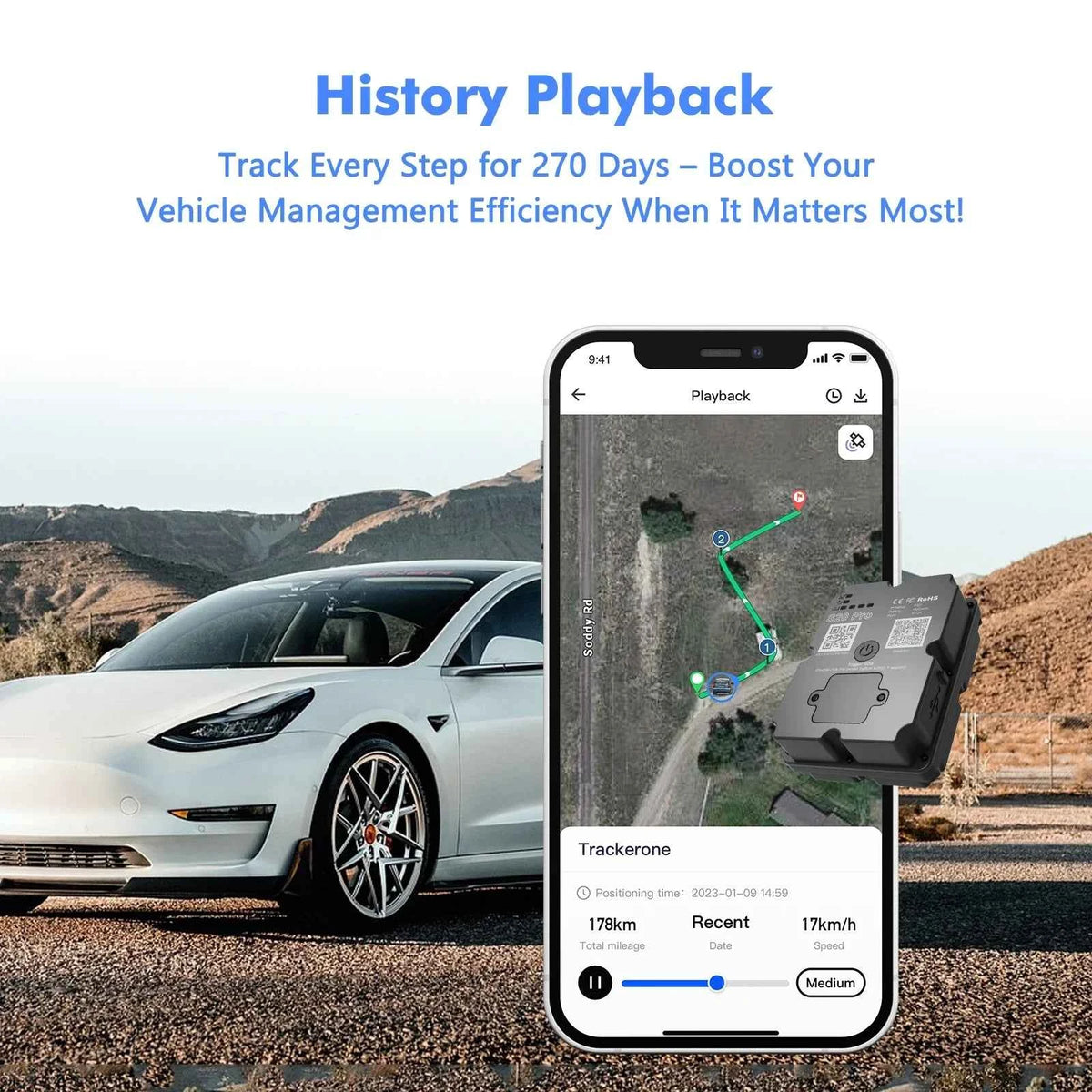 4G GPS Tracker for Car and Motorcycle with Real-Time Tracking