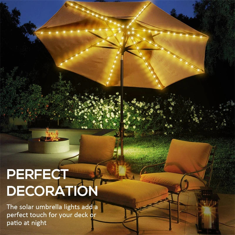 Solar LED String Lights, 5 m, 8 Modes and Remote Control