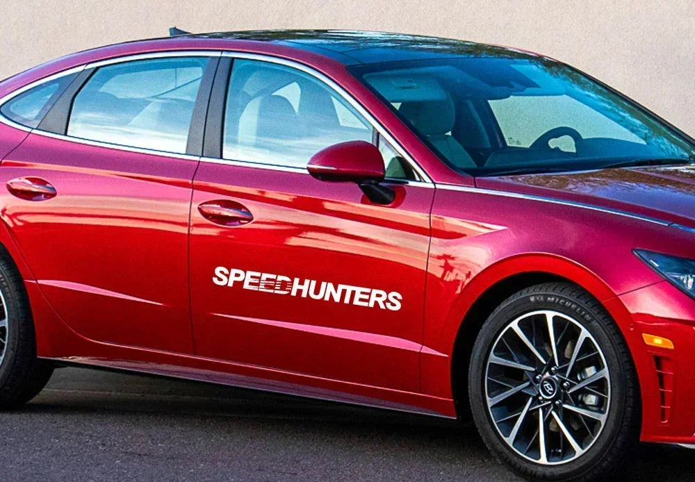Autocolantes em vinil para carro Speed Hunters 100*10CM, gráficos, impermeáveis, para competição, para carroçaria, para para-choques de camião e decalques para janela traseira, acessórios de tuning.