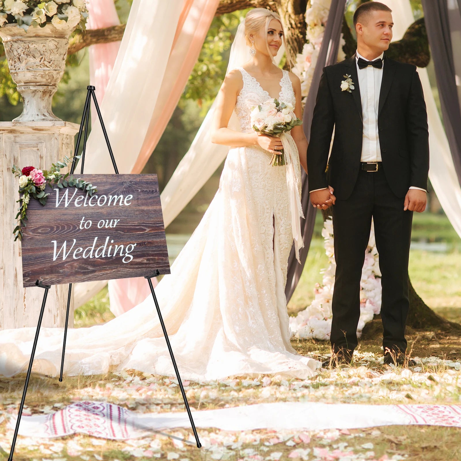 Cavalletto Pieghevole Portatile – Treppiede Regolabile in Metallo