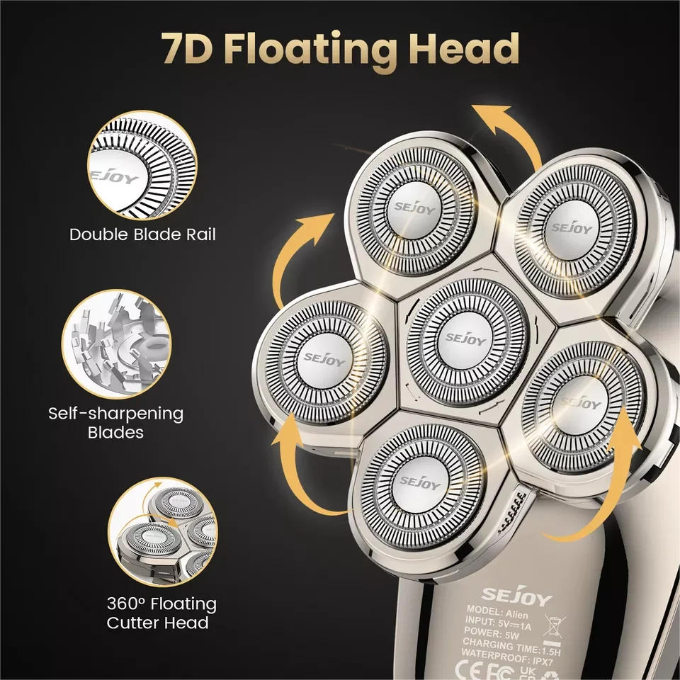 Electric Shaver for Men 5‑in‑1 Grooming Kit