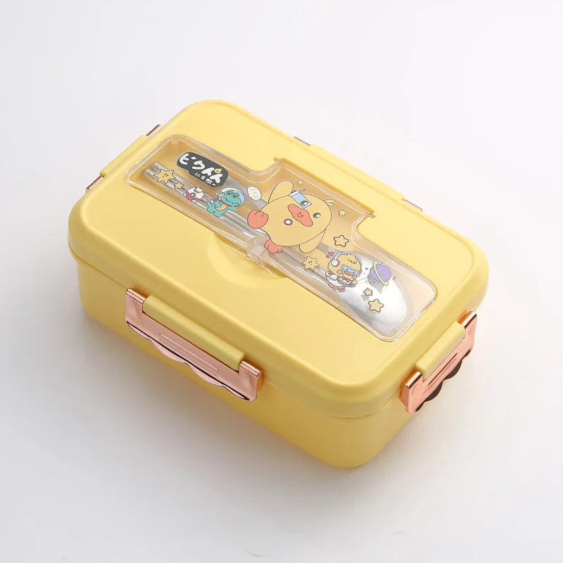 Cartoon Divided Lunch Box, Five Colour Options