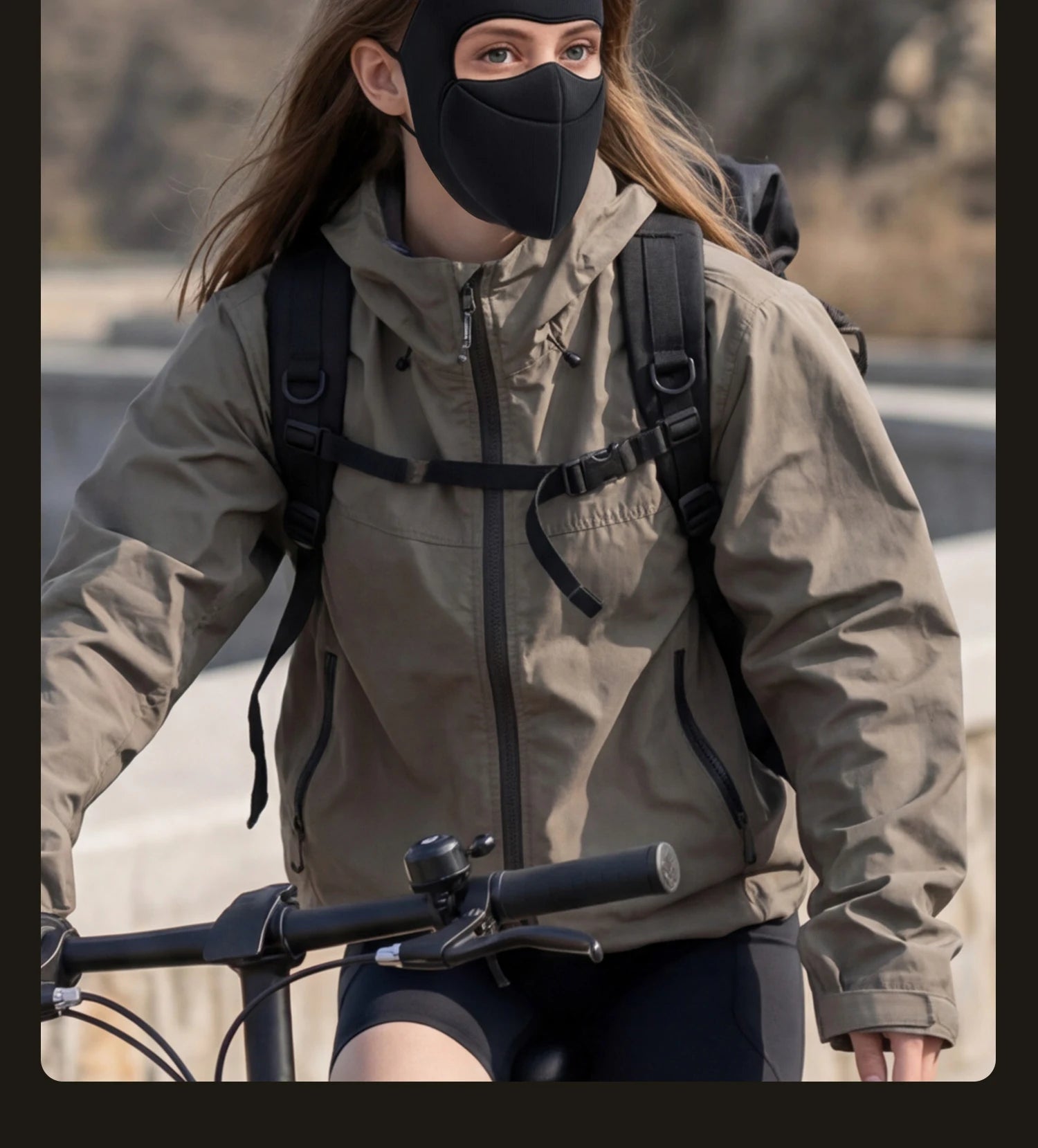 3-Layer Windproof Cycling Face Mask with UV Protection