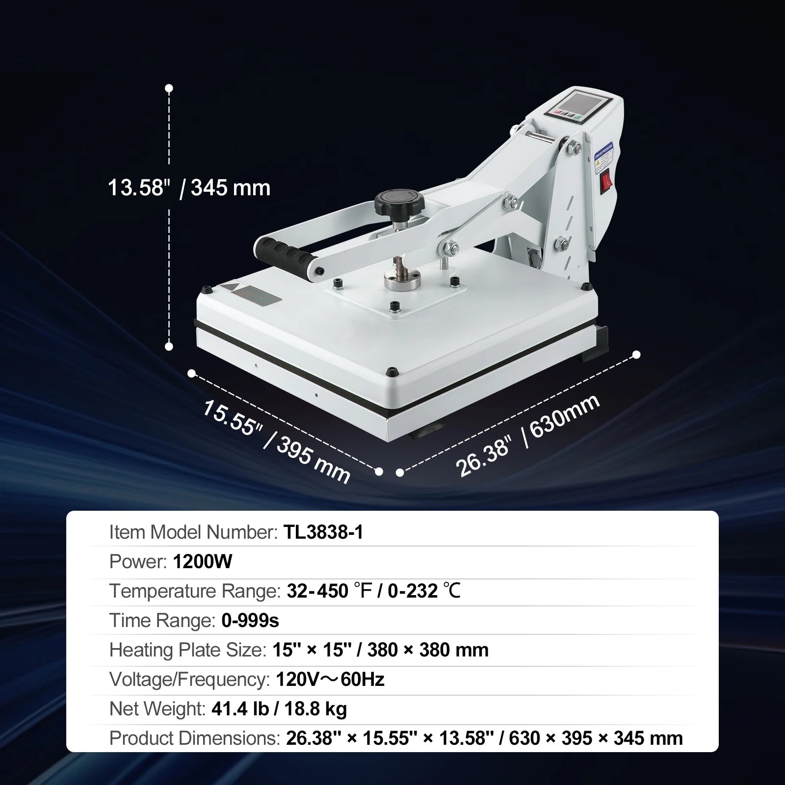 15x15 to 16x24 Heat Press Machine for T-Shirts & Sublimation