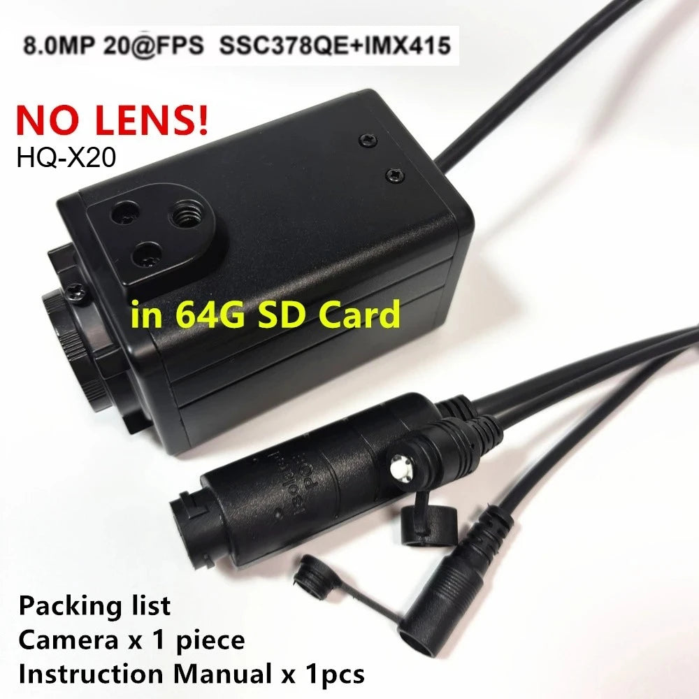 12MP POE IP-camera met RTSP RTMP ONVIF en 64GB-kaart