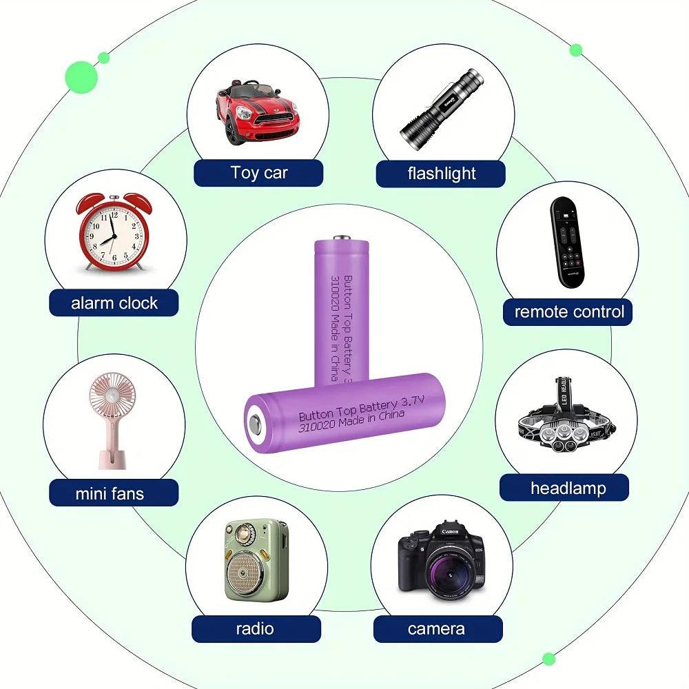 8 balenie 3,7V 2000mAh nabíjateľných lítium-iónových batérií pre zariadenia