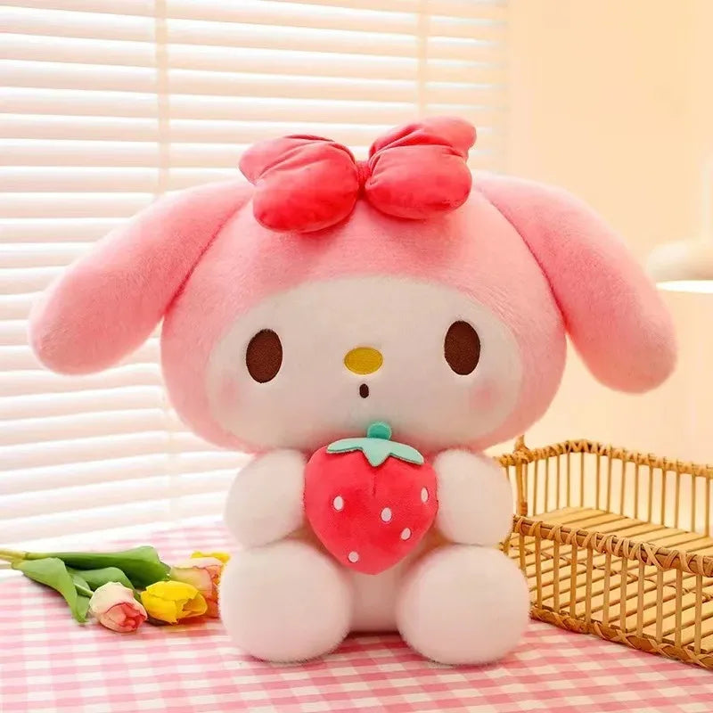 Sanrio Kuromi Plush Pillow – Strawberry Melody Edition