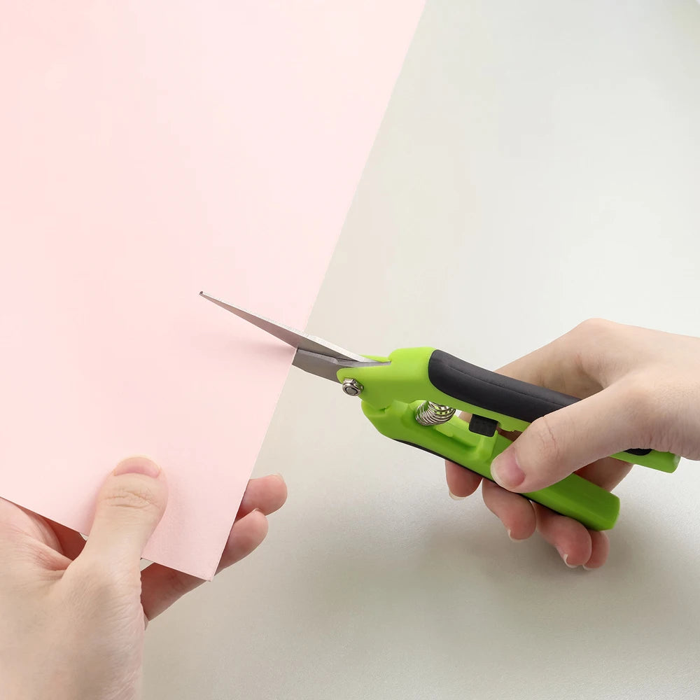 Spring-Action Craft Scissors with Ergonomic Grip for Precision Cuts