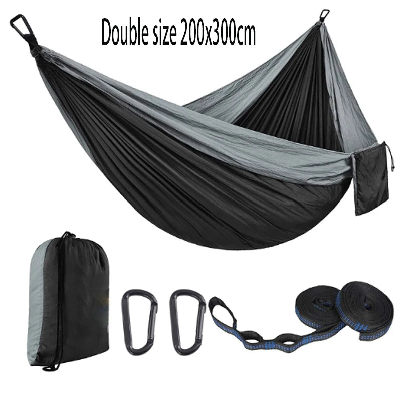 Nylon Camping Hammock with Straps - Size Options