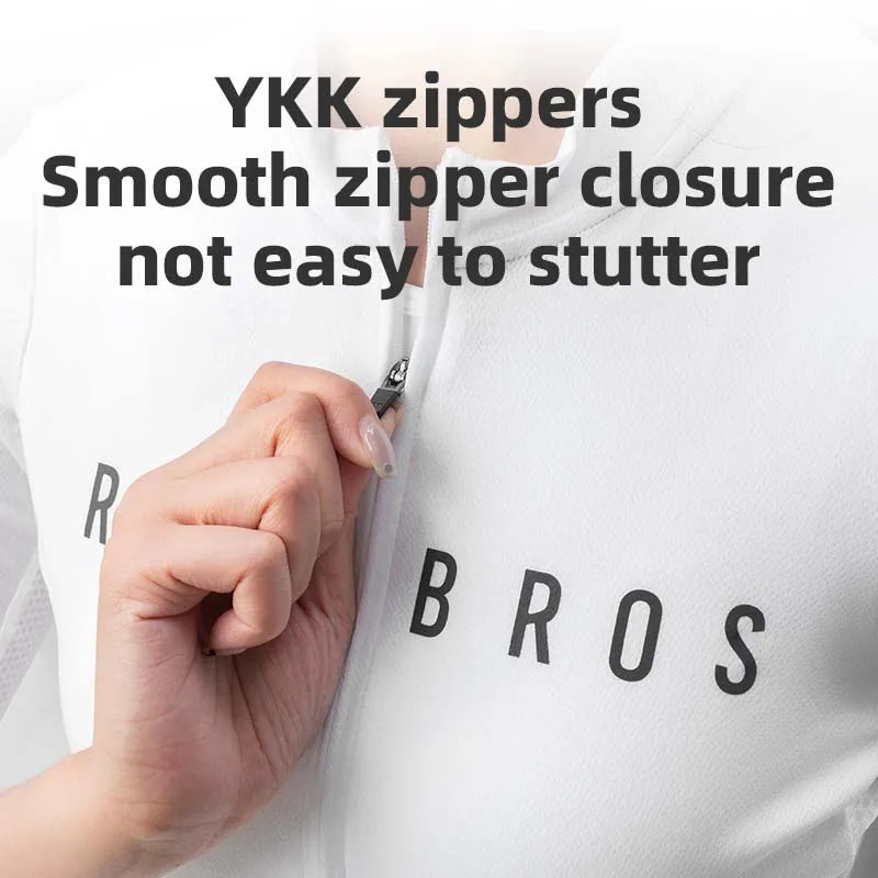 Breathable Quick-Dry Cycling Jersey Sleeveless Full-Zip Sport Shirt