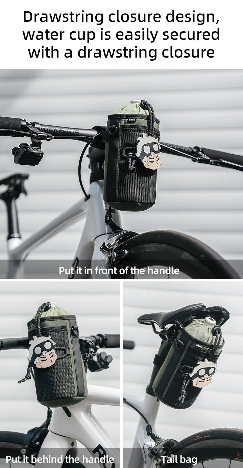 Bicycle Handlebar Bag 1L Light & Rainproof Bottle Carrier