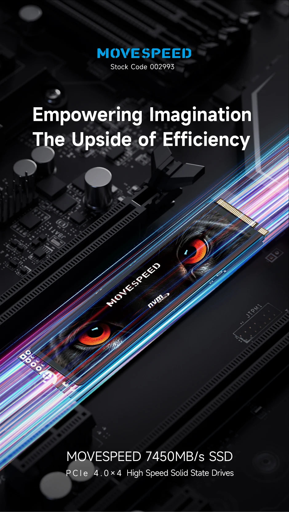 MOVESPEED PCIe 4.0 NVMe M.2 7450MB/s SSD