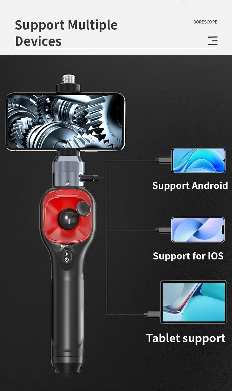 Articulating Borescope 6.2mm 4‑Way Inspection Camera