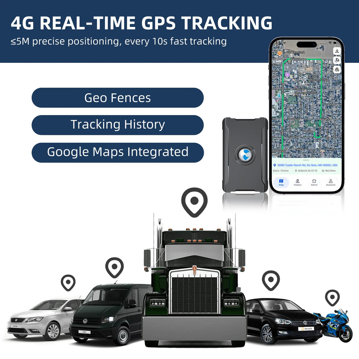 Mini GPS nyomkövető autó mágneses valós idejű jármű helymeghatározó lopás elleni eszköz teherautó motor kereskedelmi eszköz nyomkövetés (előfizetés szükséges)