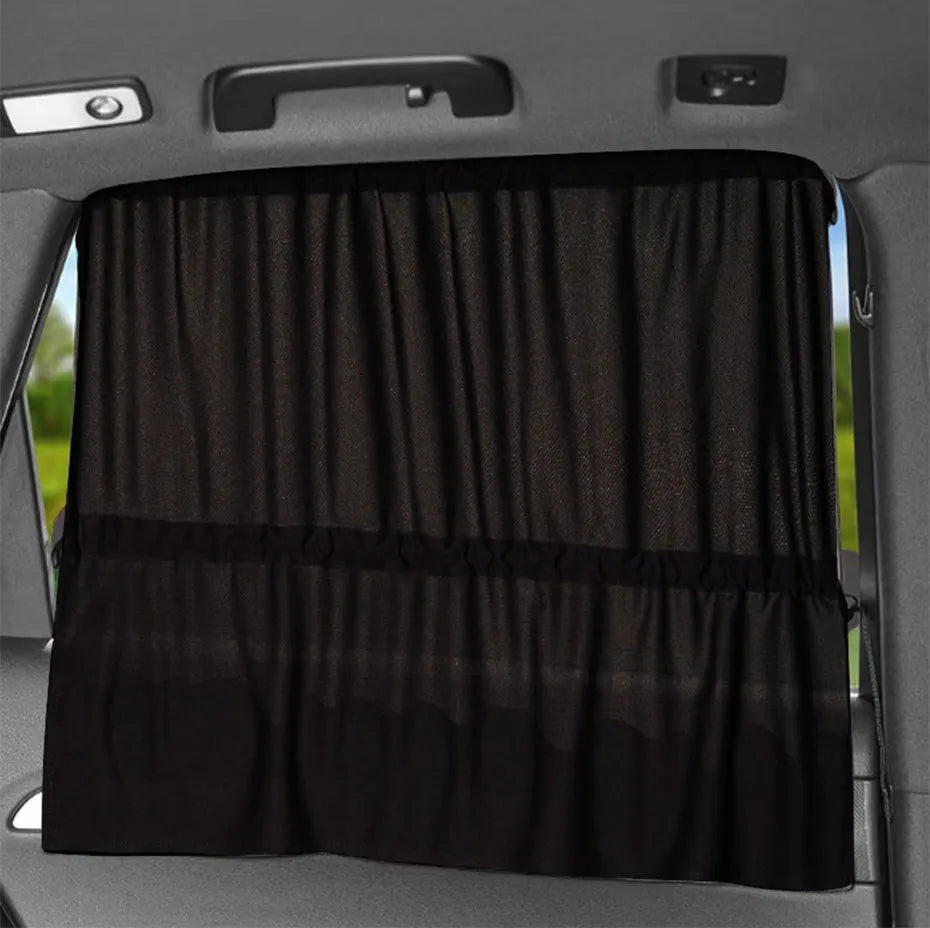 SEAMETAL 2Pcs Car Sun Shade Curtains Side Window Sunshade Summer Sun Protection 95% Light/UV Blocking Auto Privacy Blind Curtain