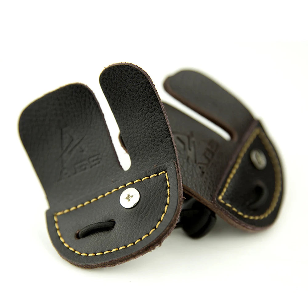 Double-Layer Leather Recurve Bow Finger Tab