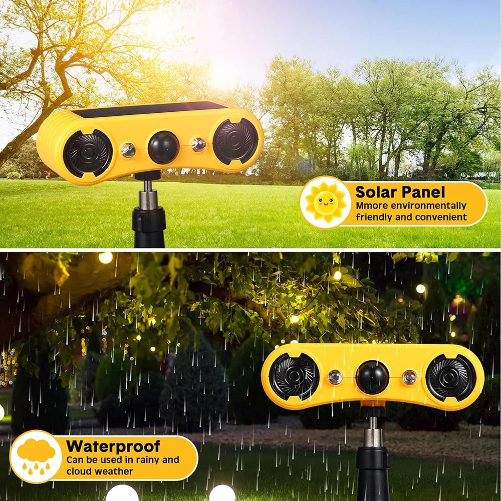 Outdoor Waterproof Solar Motion Alarm Detector 130dB 13-Sound Siren