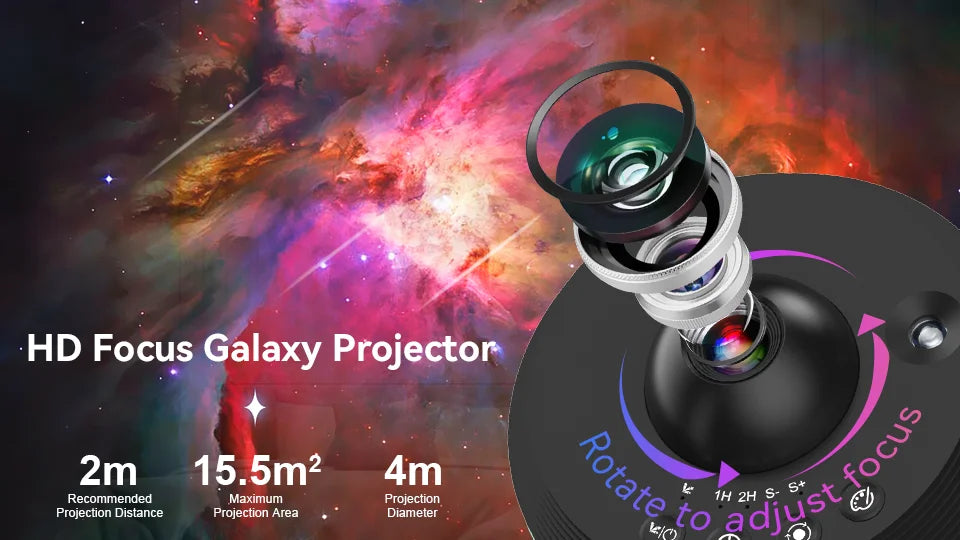13-v-1 galaxijný projektor nočného svetla s rotujúcou hviezdnou projekciou