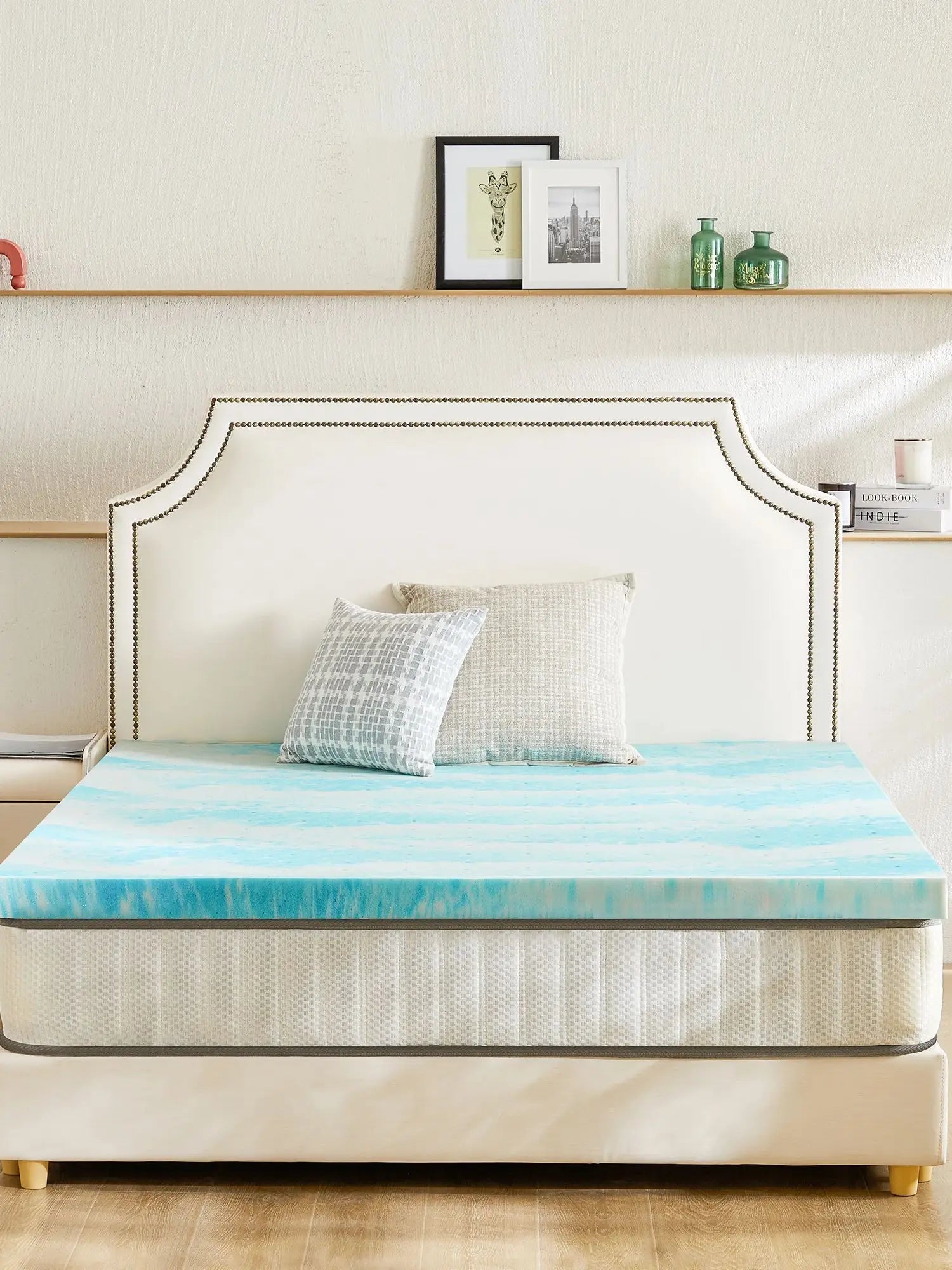 Memory Foam Gel Kølende Madras Topmadras 2-4 Tommer Blød Åndbar Komfort
