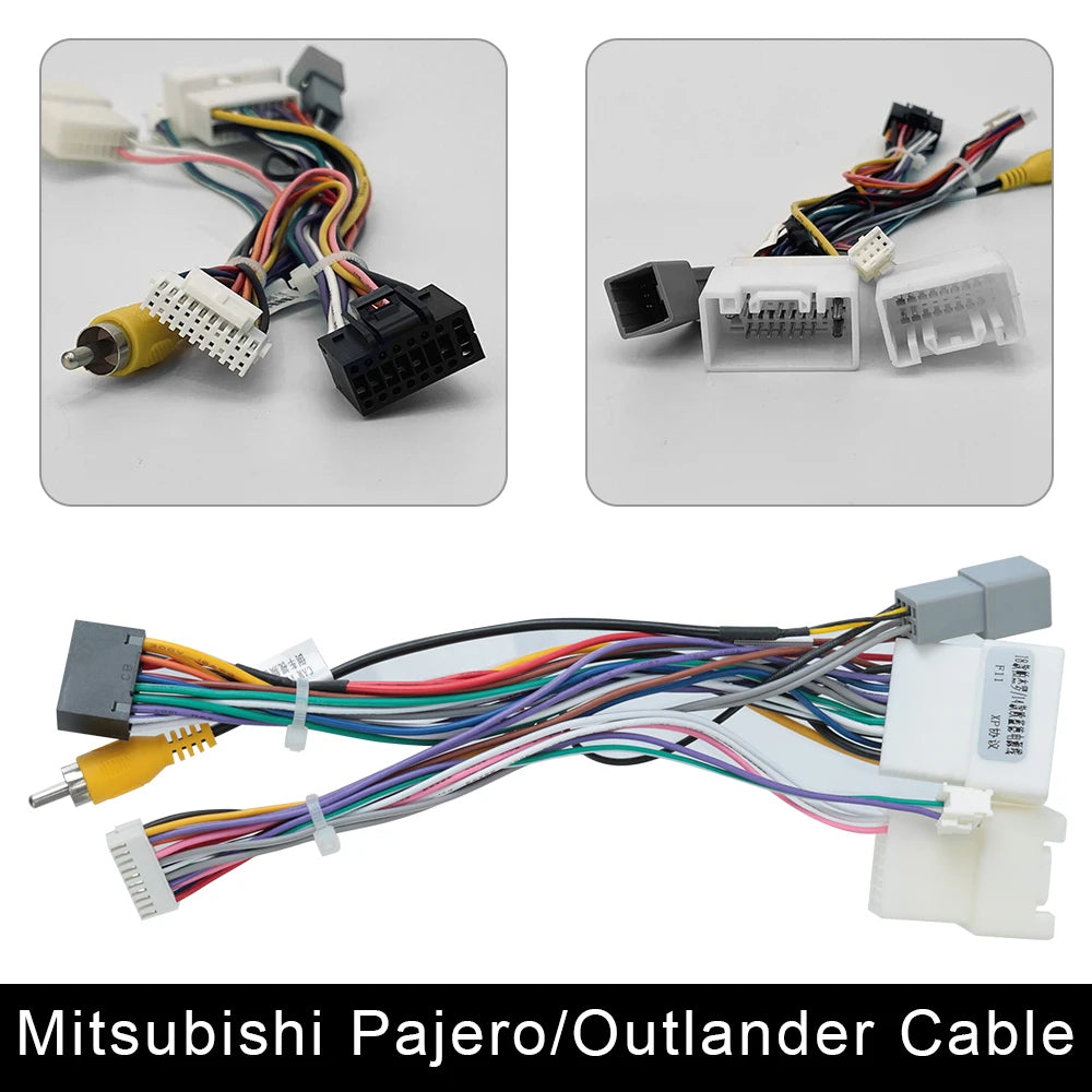 Câble ISO pour autoradio Android, accessoires pour écran 2DIN, stéréo Suzuki Kia VW Hyundai Honda Toyota Nissan Mitsubish, Ford Outlander