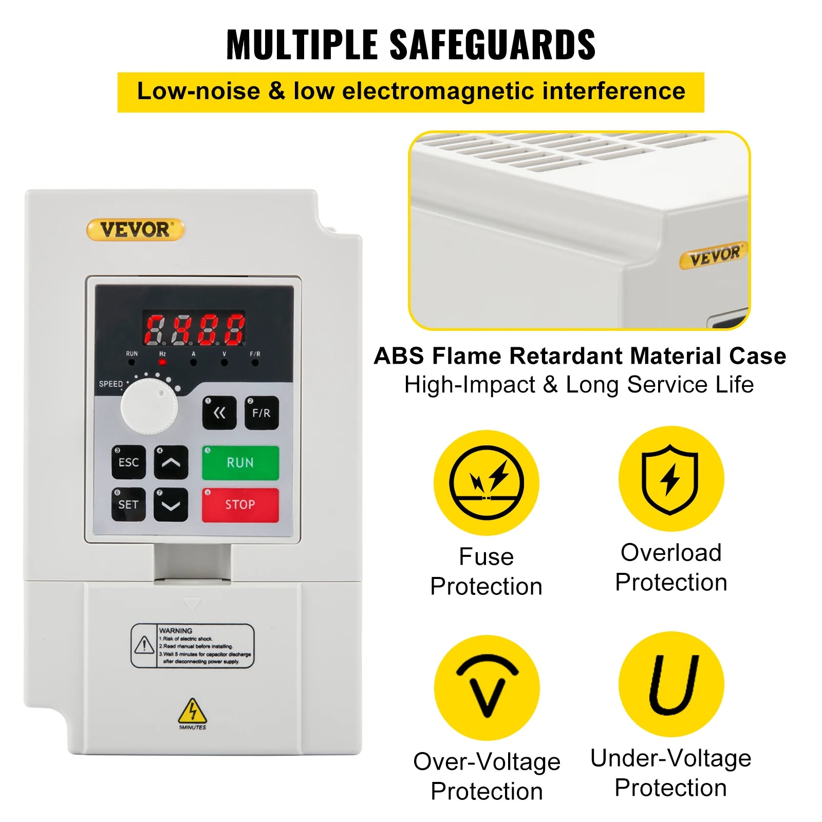 Variable Frequency Drive 2.2–7.5KW VFD Inverter CNC Motor Controller 110V/220V