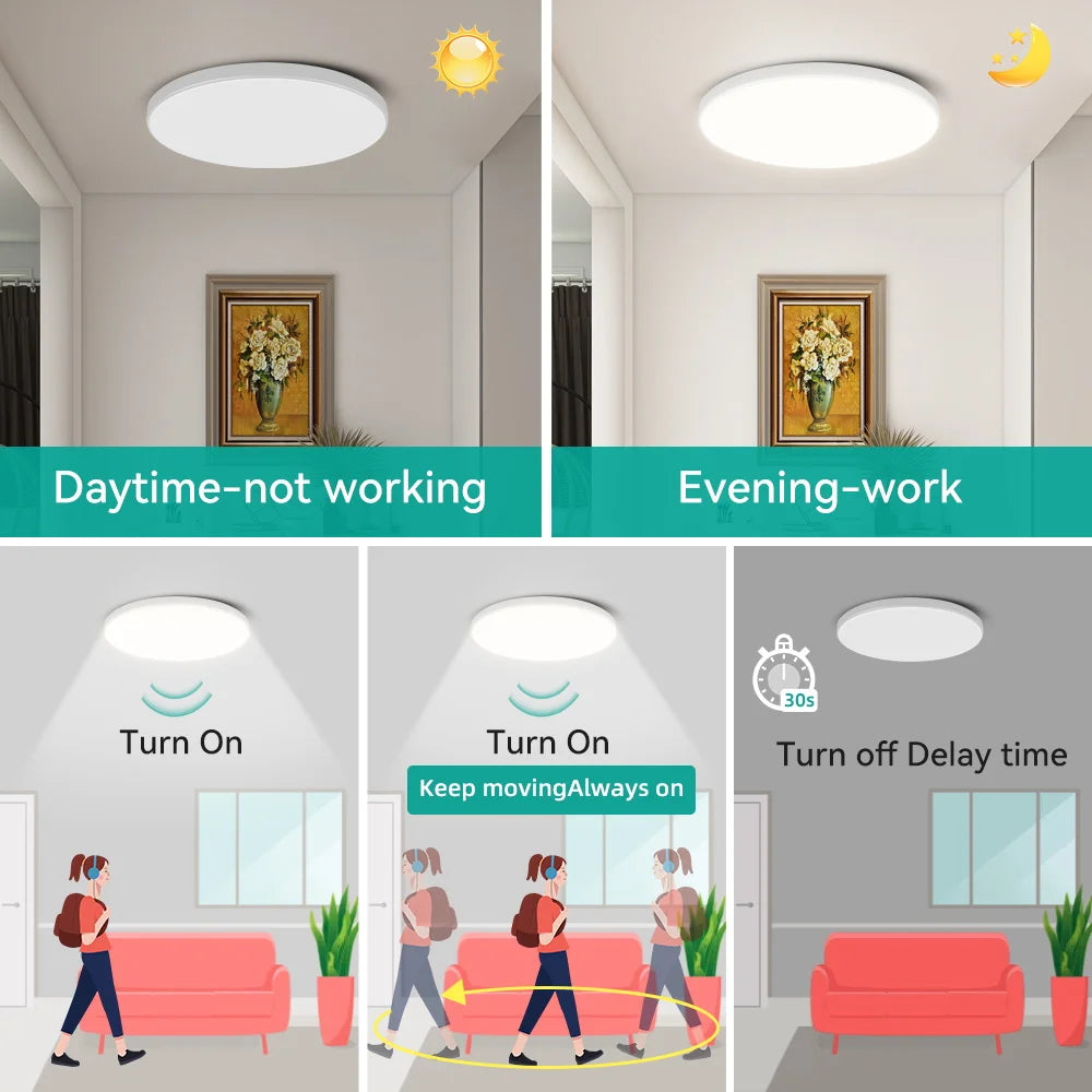 Motion-Sensor LED Ceiling Light