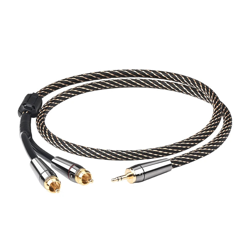 Zvočni kabel stereo 3,5 mm na 2 RCA