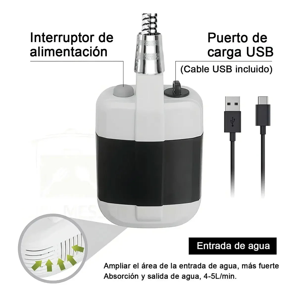 Portable Outdoor Camping Shower USB Rechargeable Electric Shower Pump