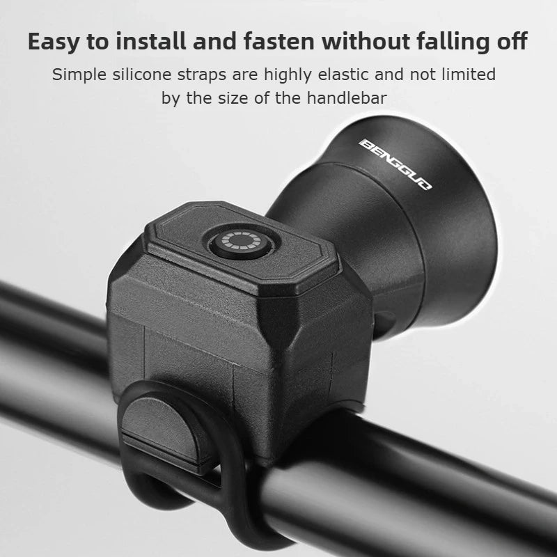 Bicycle Horn Mountain Bike Mini USB Charging Waterproof Electronic Bike Bell Riding Equipment Children's Scooter Accessories