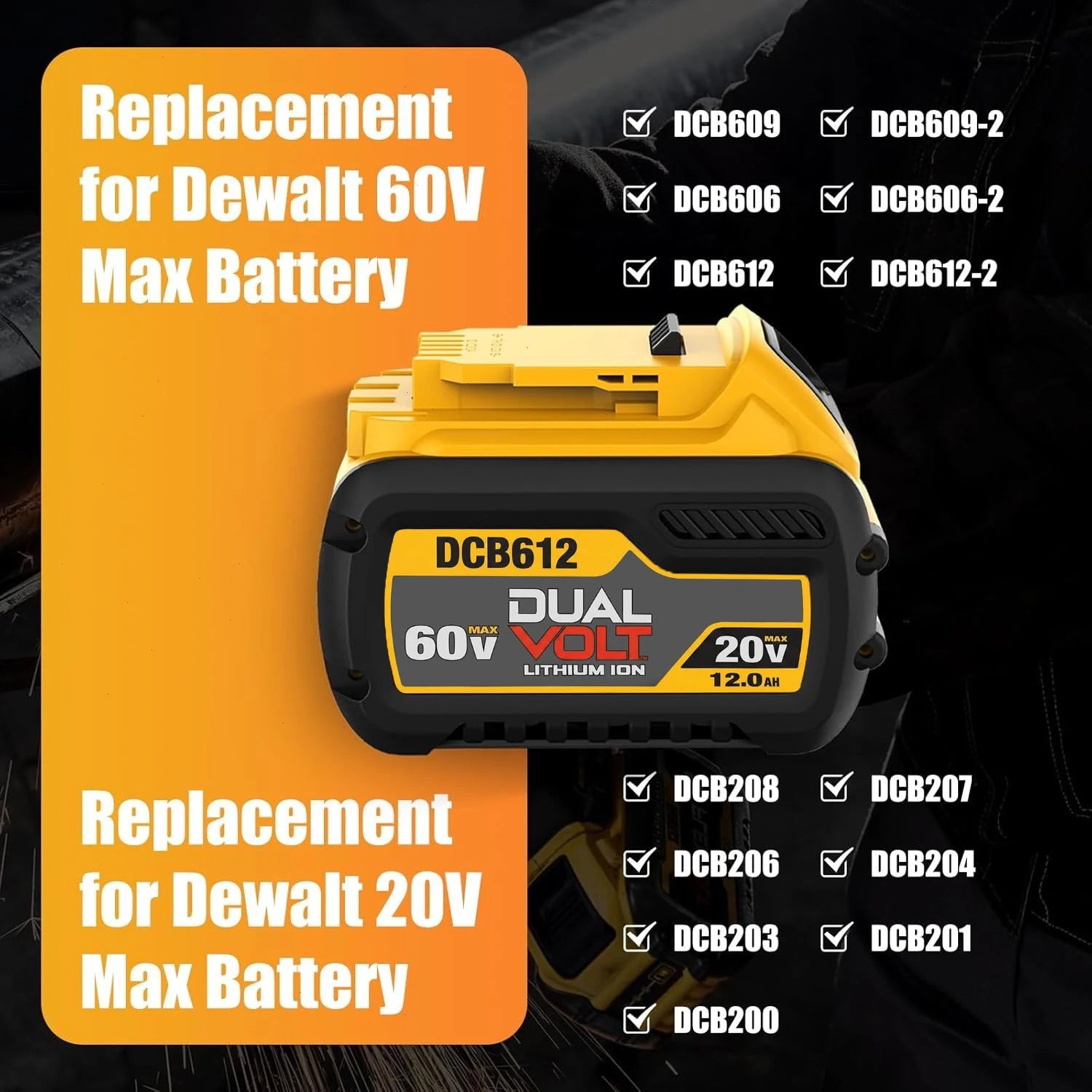 12.0Ah Lithium-Ion Battery Pack for 20V/60V MAX Tools