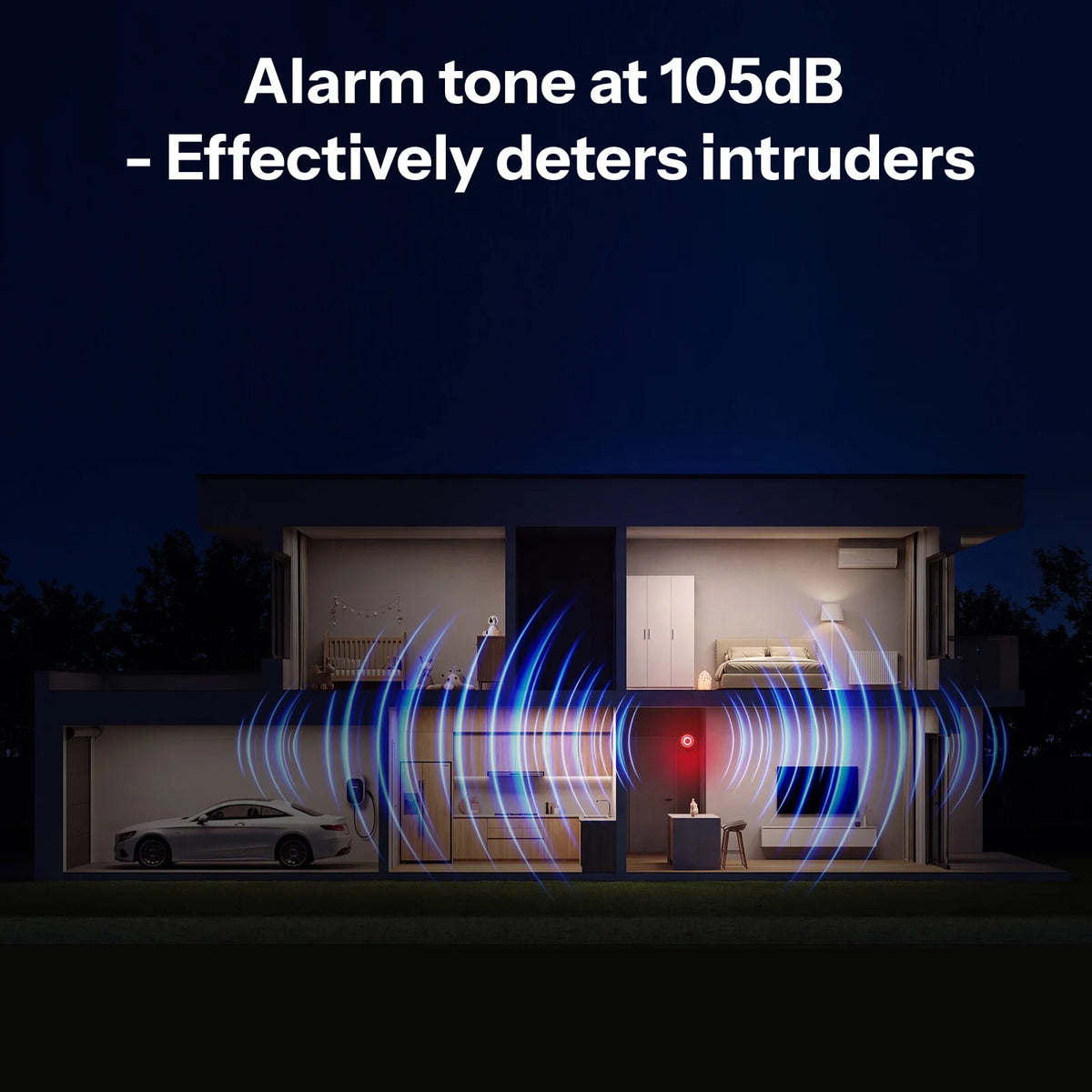 Sirena de interior Zigbee SONOFF SNZB-09P, alcance de 100 m