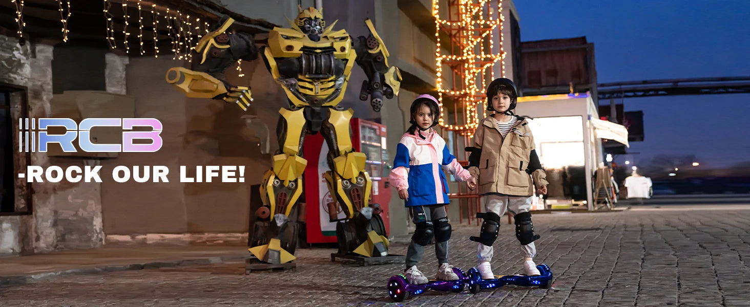 RCB Hoverboard with Bluetooth Speaker and LED Lights