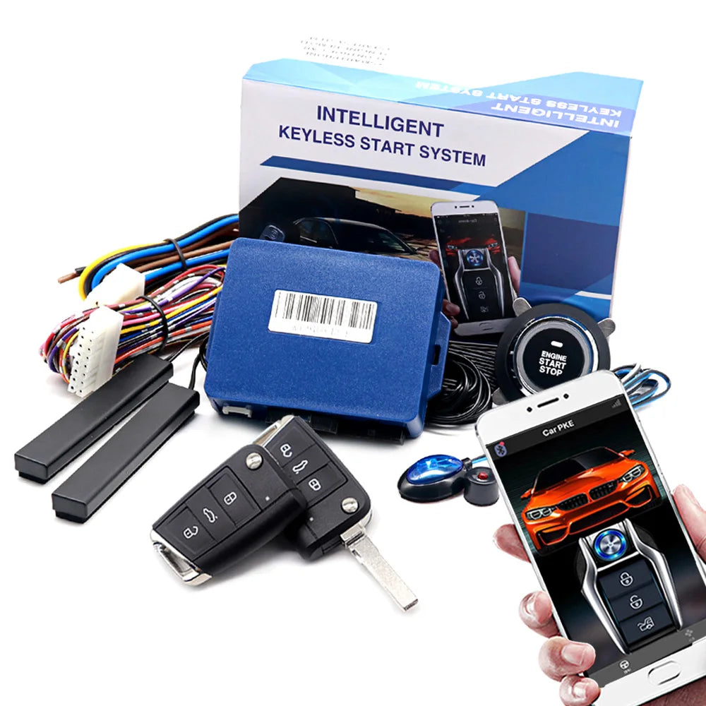 Car Alarm Keyless Entry & Remote Start System with Push Start