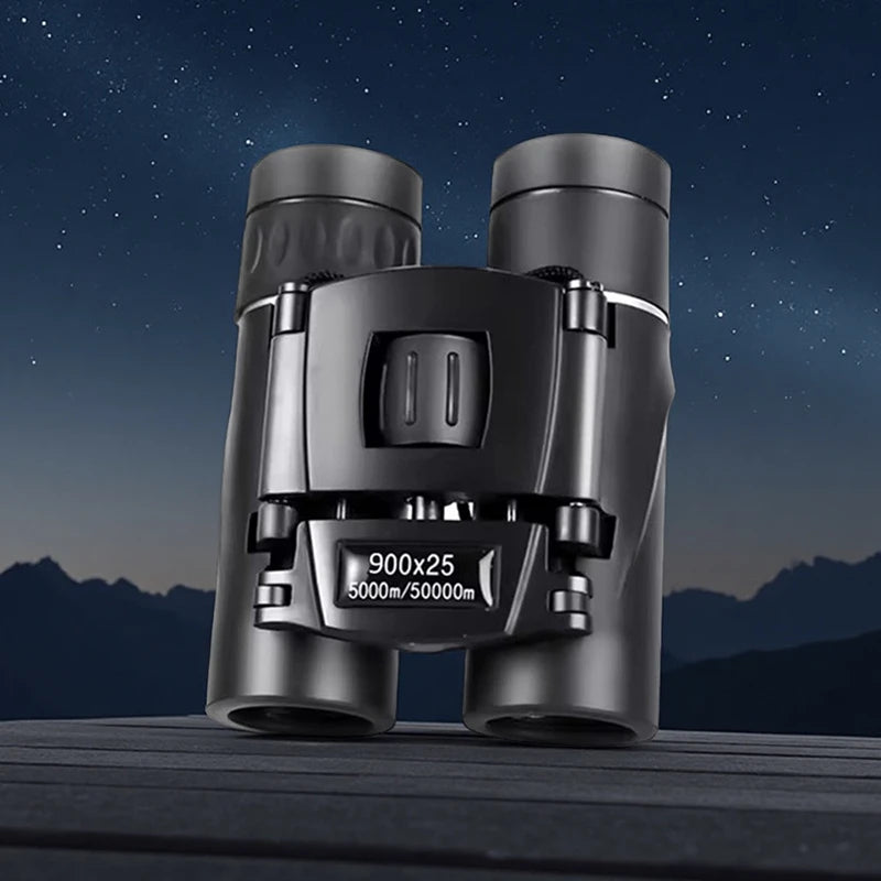 Binoculars 9000M Long Range 900x25 HD Folding Night Vision Mini Telescope FMC Optics For Hunting Sports Outdoor Camping Travel